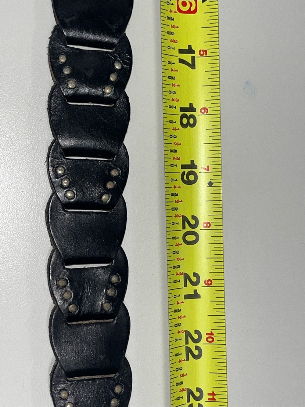 Source Unknown Black interlocking Braid Leather Belt w/Silver Buckle ML - Picture 7 of 15